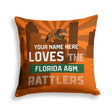 Pixsona FAMU Rattlers Skyline Throw Pillow | Personalized | Custom