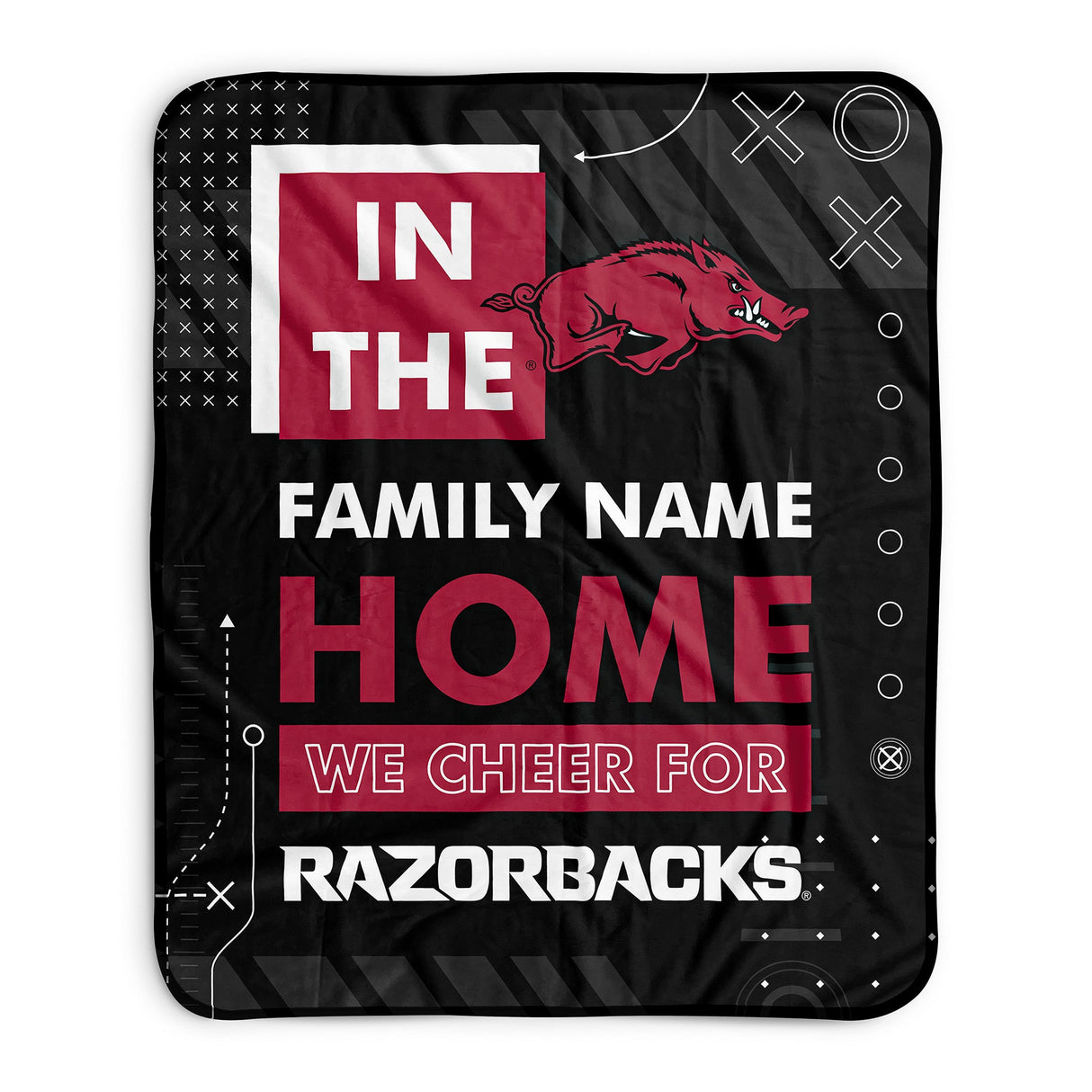 Pixsona Arkansas Razorbacks Cheer Pixel Fleece Blanket | Personalized | Custom