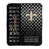 Pixsona New Orleans Saints Halftone Pixel Fleece Blanket | Personalized | Custom