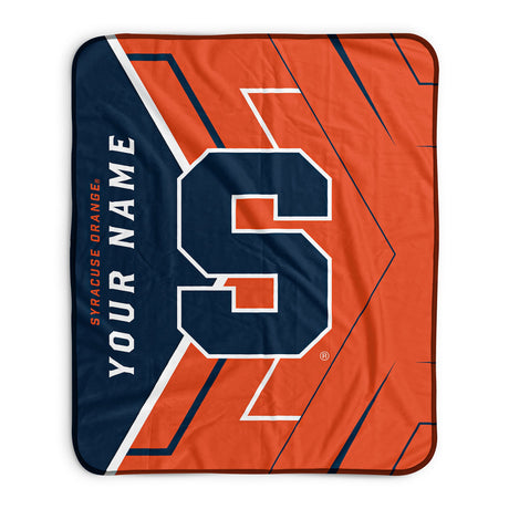 Pixsona Syracuse Orange Glow Pixel Fleece Blanket | Personalized | Custom