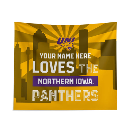 Pixsona Northern Iowa Panthers Skyline Tapestry | Personalized | Custom