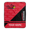 Pixsona Illinois State Redbirds Split Pixel Fleece Blanket | Personalized | Custom
