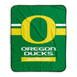 Pixsona Oregon Ducks Stripes Pixel Fleece Blanket | Personalized | Custom