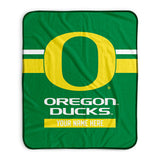 Pixsona Oregon Ducks Stripes Pixel Fleece Blanket | Personalized | Custom