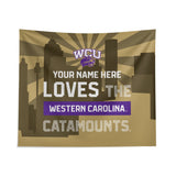 Pixsona Western Carolina Catamounts Skyline Tapestry | Personalized | Custom