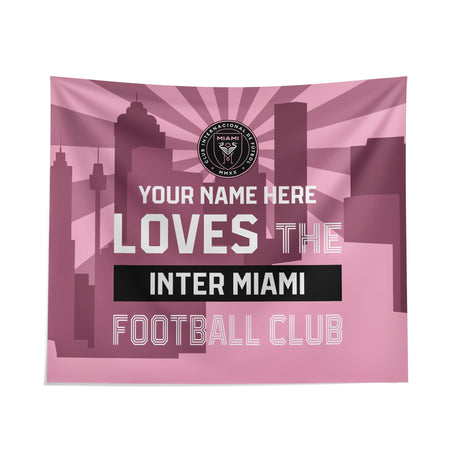 Pixsona Inter Miami FC Skyline Tapestry | Personalized | Custom