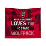 Pixsona NC State Wolfpack Skyline Tapestry | Personalized | Custom