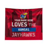 Pixsona Kansas Jayhawks Skyline Tapestry | Personalized | Custom