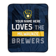 Pixsona Milwaukee Brewers Skyline Pixel Fleece Blanket | Personalized | Custom