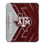 Pixsona Texas A&M Aggies Glow Pixel Fleece Blanket | Personalized | Custom