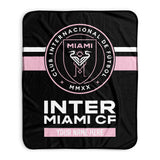Pixsona Inter Miami FC Stripes Pixel Fleece Blanket | Personalized | Custom