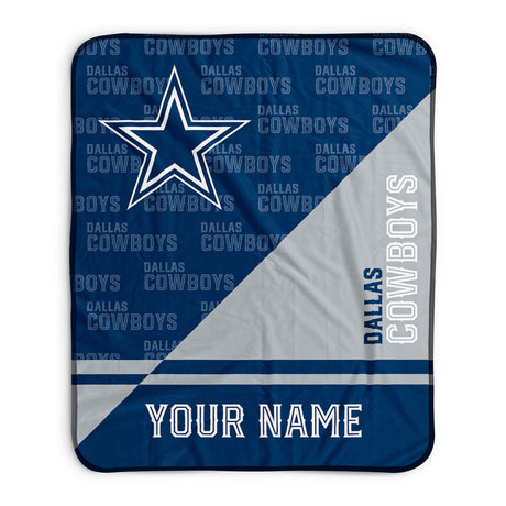 Pixsona Dallas Cowboys Split Pixel Fleece Blanket | Personalized | Custom