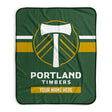 Pixsona Portland Timbers Stripes Pixel Fleece Blanket | Personalized | Custom