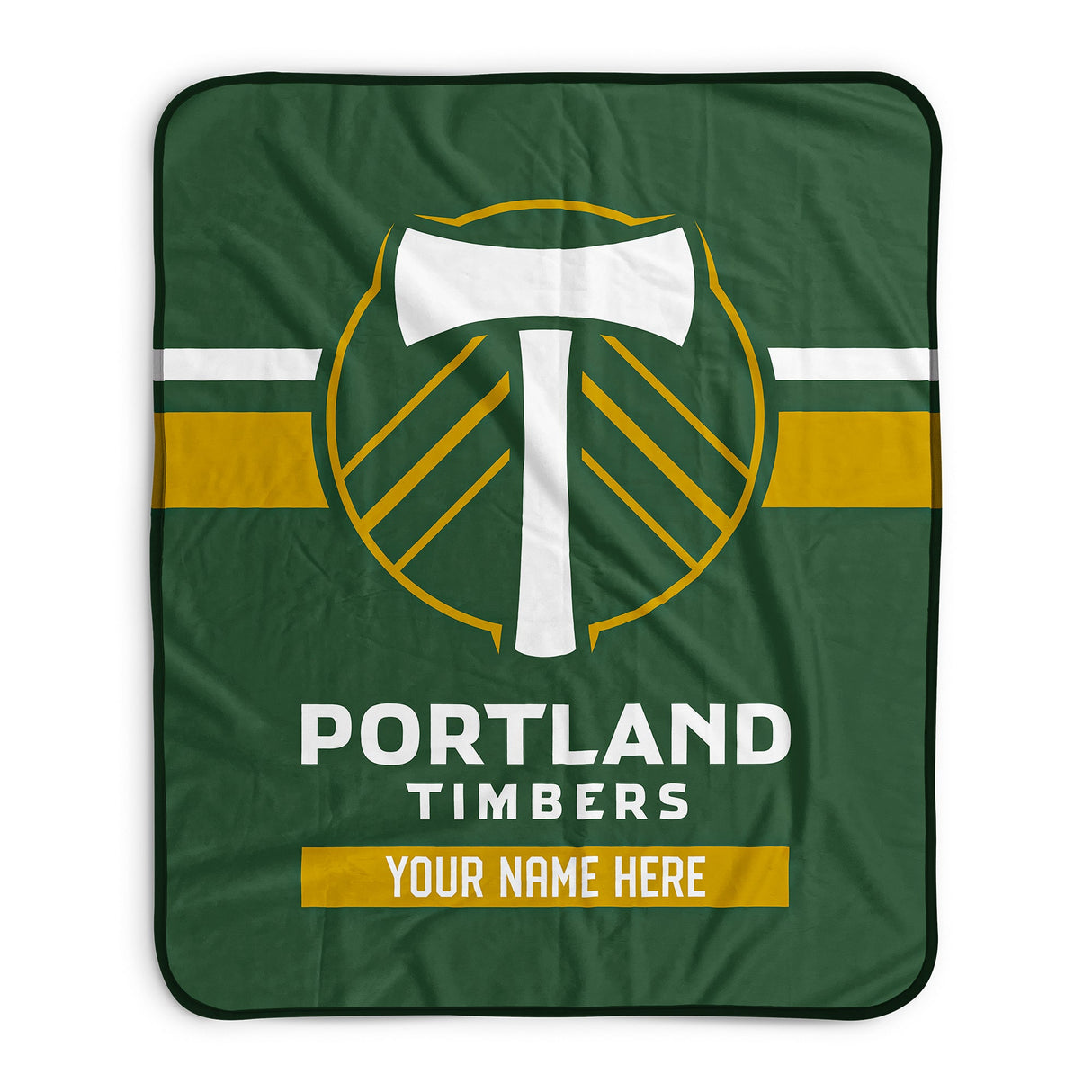 Pixsona Portland Timbers Stripes Pixel Fleece Blanket | Personalized | Custom
