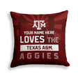 Pixsona Texas A&M Aggies Skyline Throw Pillow | Personalized | Custom
