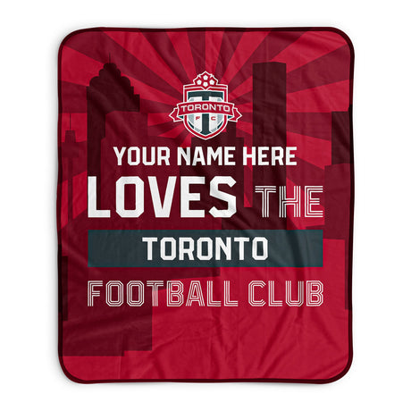 Pixsona Toronto FC Skyline Pixel Fleece Blanket | Personalized | Custom