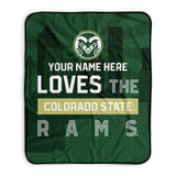 Pixsona Colorado State Rams Skyline Pixel Fleece Blanket | Personalized | Custom