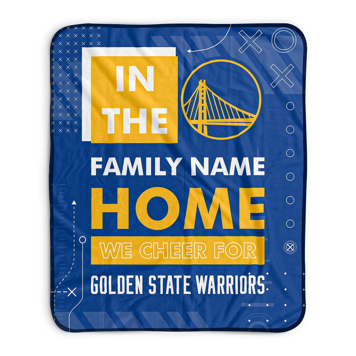 Pixsona Golden State Warriors Cheer Pixel Fleece Blanket | Personalized | Custom