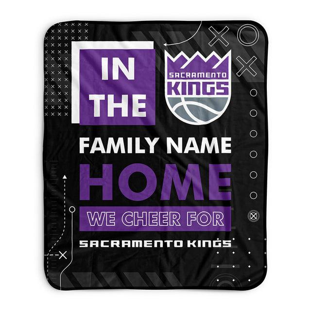 Pixsona Sacramento Kings Cheer Pixel Fleece Blanket | Personalized | Custom