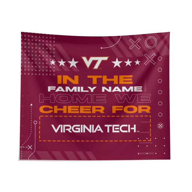 Pixsona Virginia Tech Hokies Cheer Tapestry | Personalized | Custom