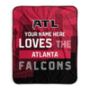 Pixsona Pixel Fleece Blankets Atlanta Falcons Skyline Pixel Fleece Blanket | Personalized | Custom