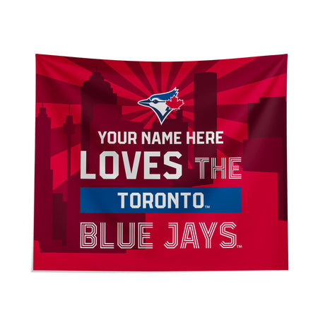 Pixsona Toronto Blue Jays Skyline Tapestry | Personalized | Custom