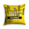 Pixsona Columbus Crew Skyline Throw Pillow | Personalized | Custom