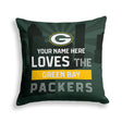 Pixsona Green Bay Packers Skyline Throw Pillow | Personalized | Custom