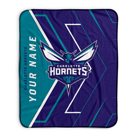 Pixsona Charlotte Hornets Glow Pixel Fleece Blanket | Personalized | Custom