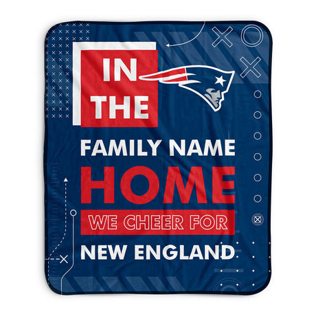 Pixsona New England Patriots Cheer Pixel Fleece Blanket | Personalized | Custom