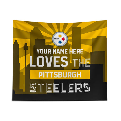 Pixsona Pittsburgh Steelers Skyline Tapestry | Personalized | Custom