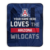 Pixsona Arizona Wildcats Skyline Pixel Fleece Blanket | Personalized | Custom