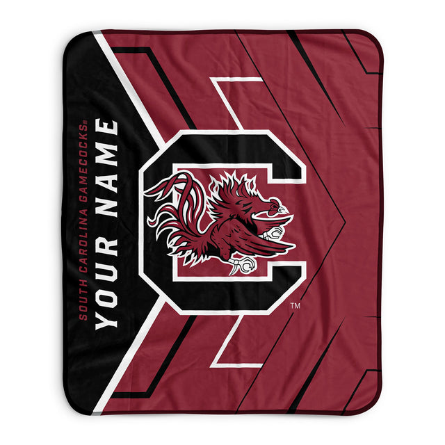 Pixsona South Carolina Gamecocks Glow Pixel Fleece Blanket | Personalized | Custom