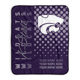 Pixsona Kansas State Wildcats Halftone Pixel Fleece Blanket | Personalized | Custom