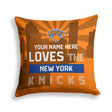 Pixsona New York Knicks Skyline Throw Pillow | Personalized | Custom