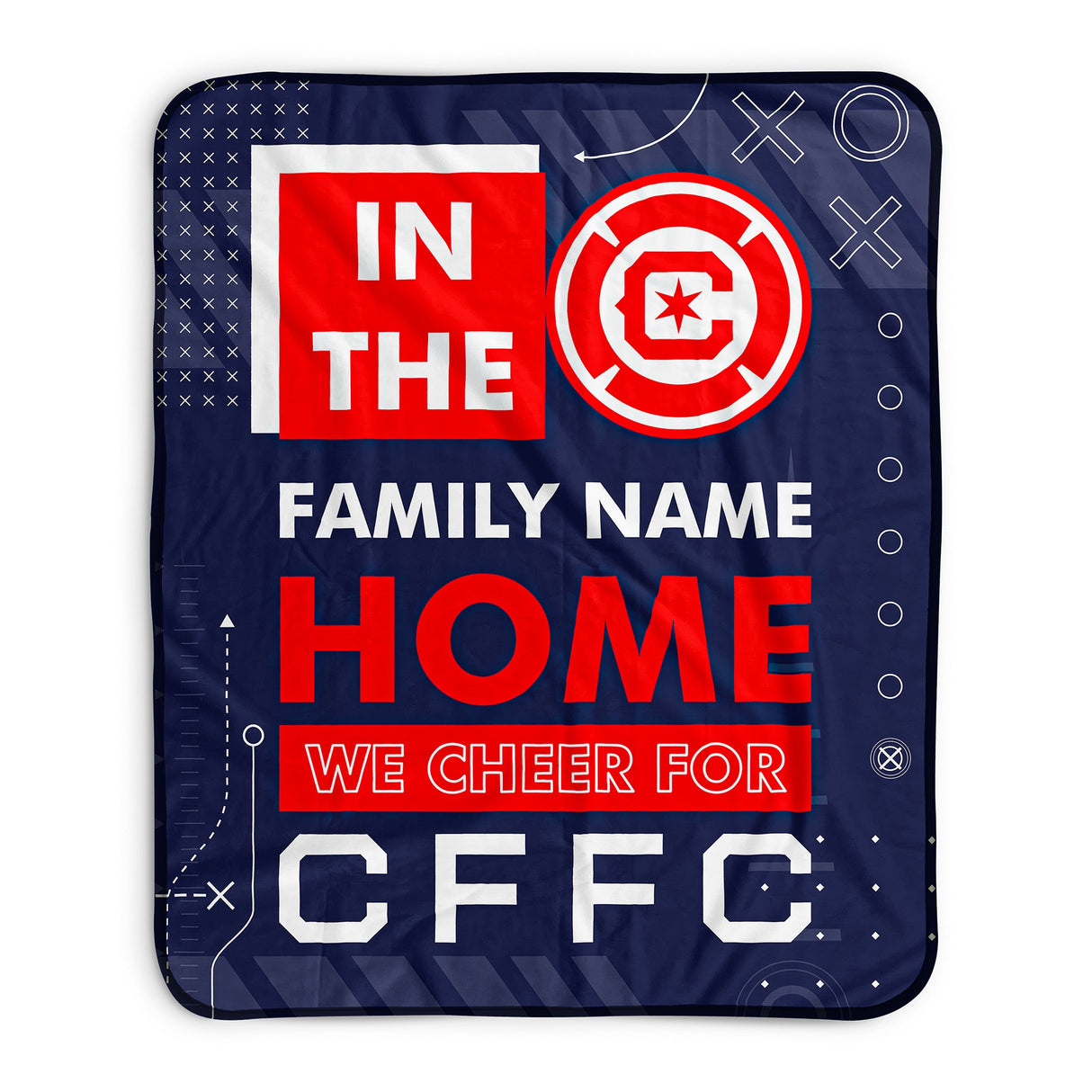 Pixsona Chicago Fire FC Cheer Pixel Fleece Blanket | Personalized | Custom