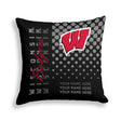Pixsona Wisconsin Badgers Halftone Throw Pillow | Personalized | Custom