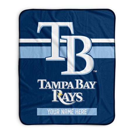 Pixsona Tampa Bay Rays Stripes Pixel Fleece Blanket | Personalized | Custom