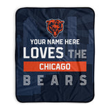 Pixsona Chicago Bears Skyline Pixel Fleece Blanket | Personalized | Custom