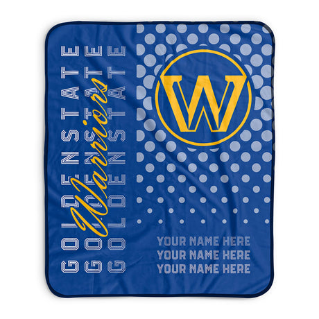 Pixsona Golden State Warriors Halftone Pixel Fleece Blanket | Personalized | Custom