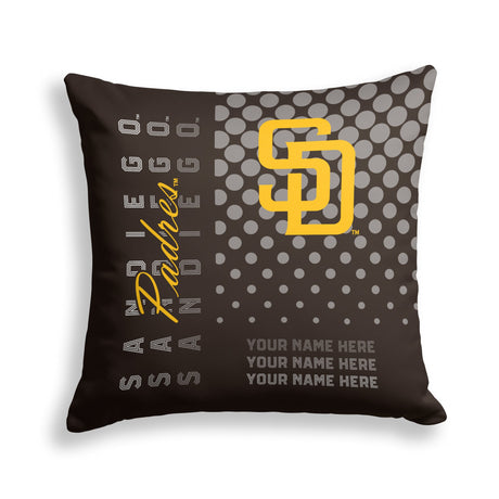 Pixsona San Diego Padres Halftone Throw Pillow | Personalized | Custom
